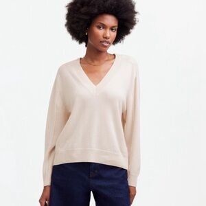 Madewell 100% Cashmere V-Neck Sweater Size M